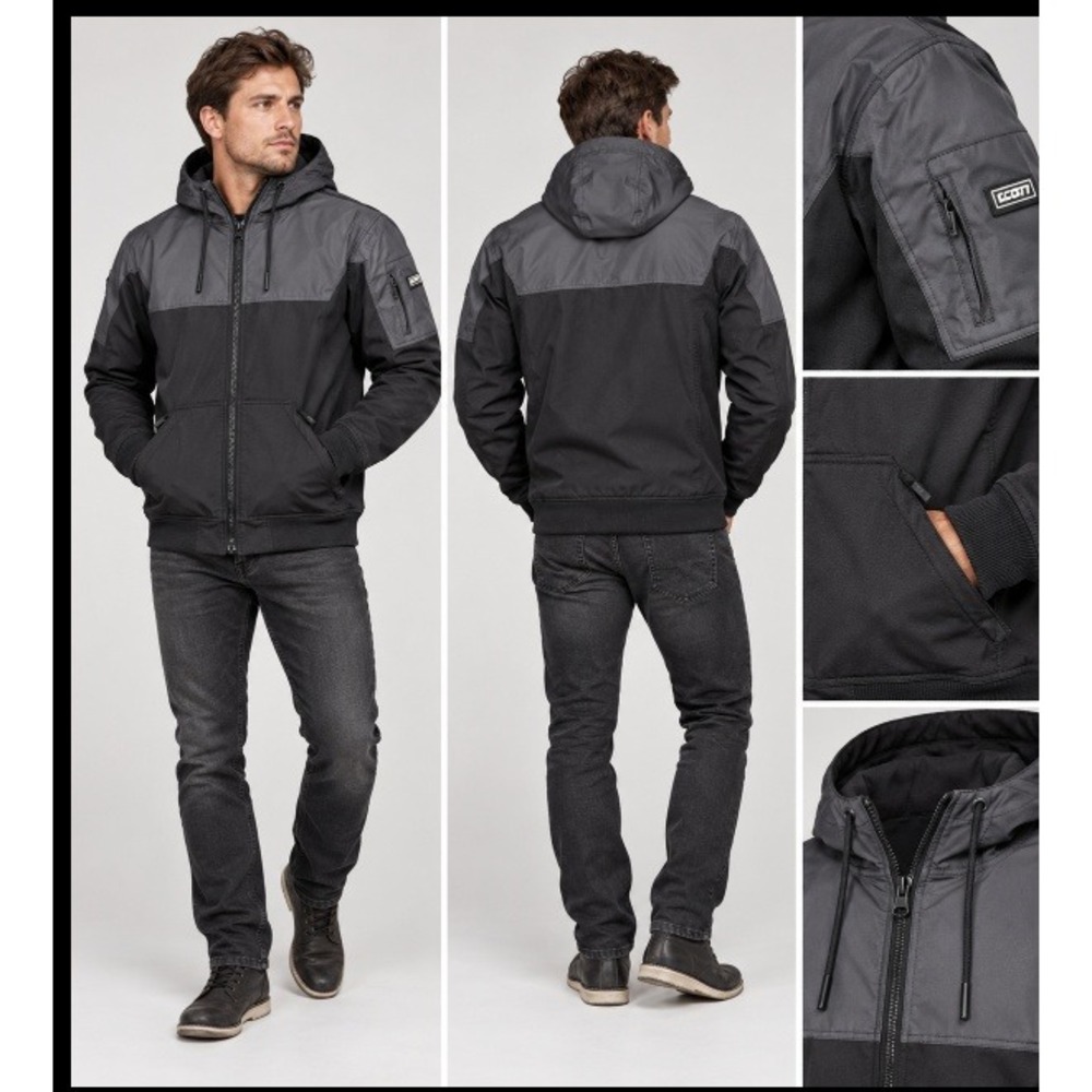 Lazyrolling Armored Jacket Mens Medium Black Grey Reflective RECCO Techwear